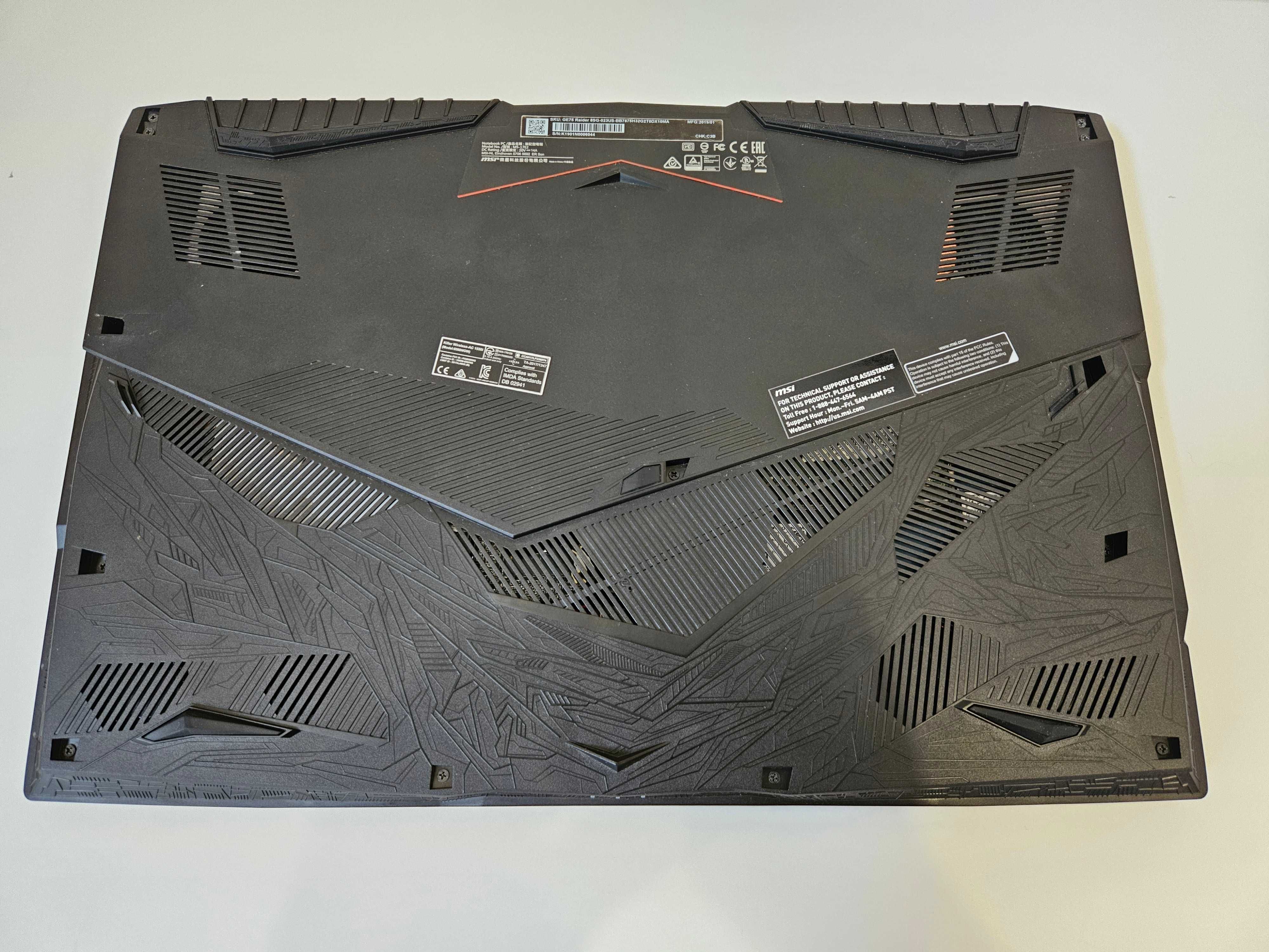 MSI GE75 Raider 8SG 17.3"(FHD) 144Hz/i7-8750H/RTX 2080(140W)/32GB DDR4