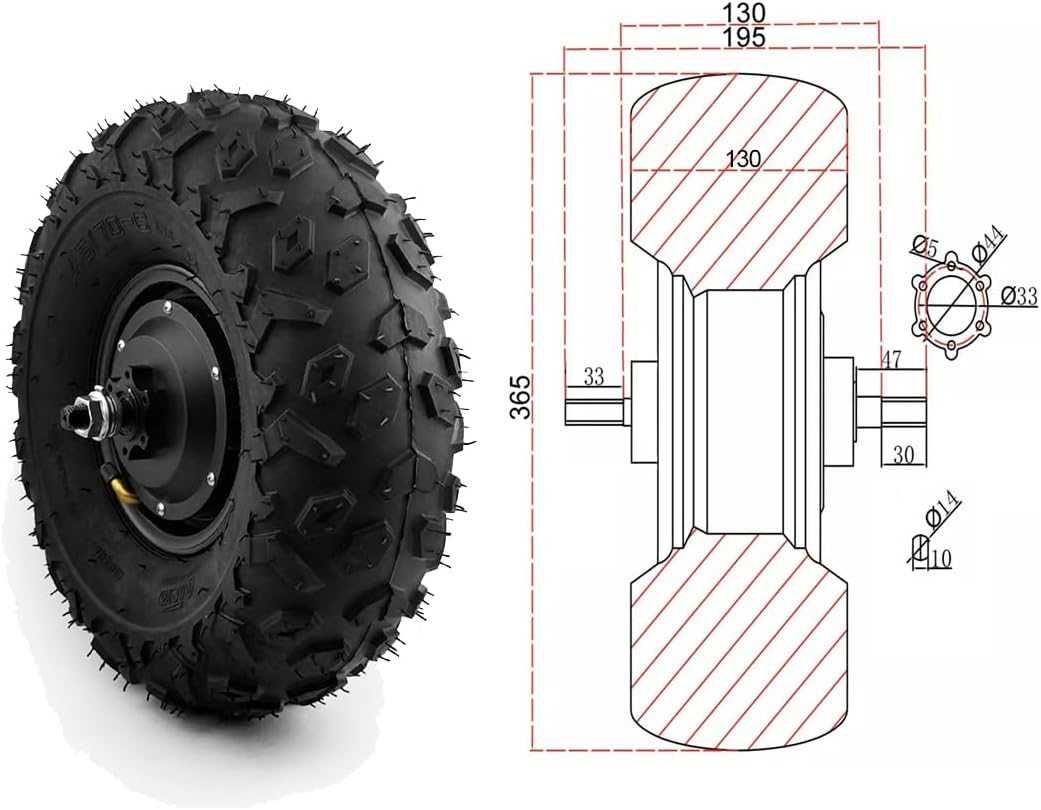Terenowe koło z silnikiem14,5"350W 36V/48V kpl napęd do wózkahulajnogi