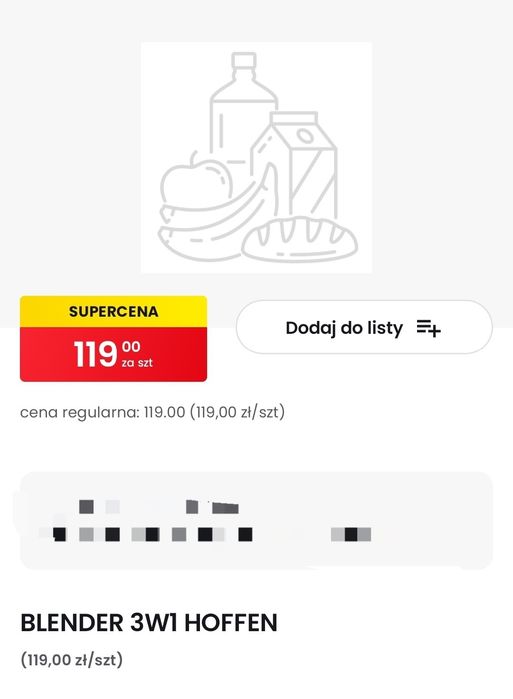 Nowy blender ręczny Z WADĄ