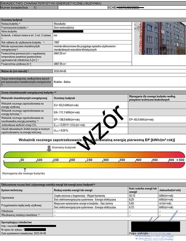 Certyfikaty energetyczne - ŁÓDŹ od ręki 150zł.