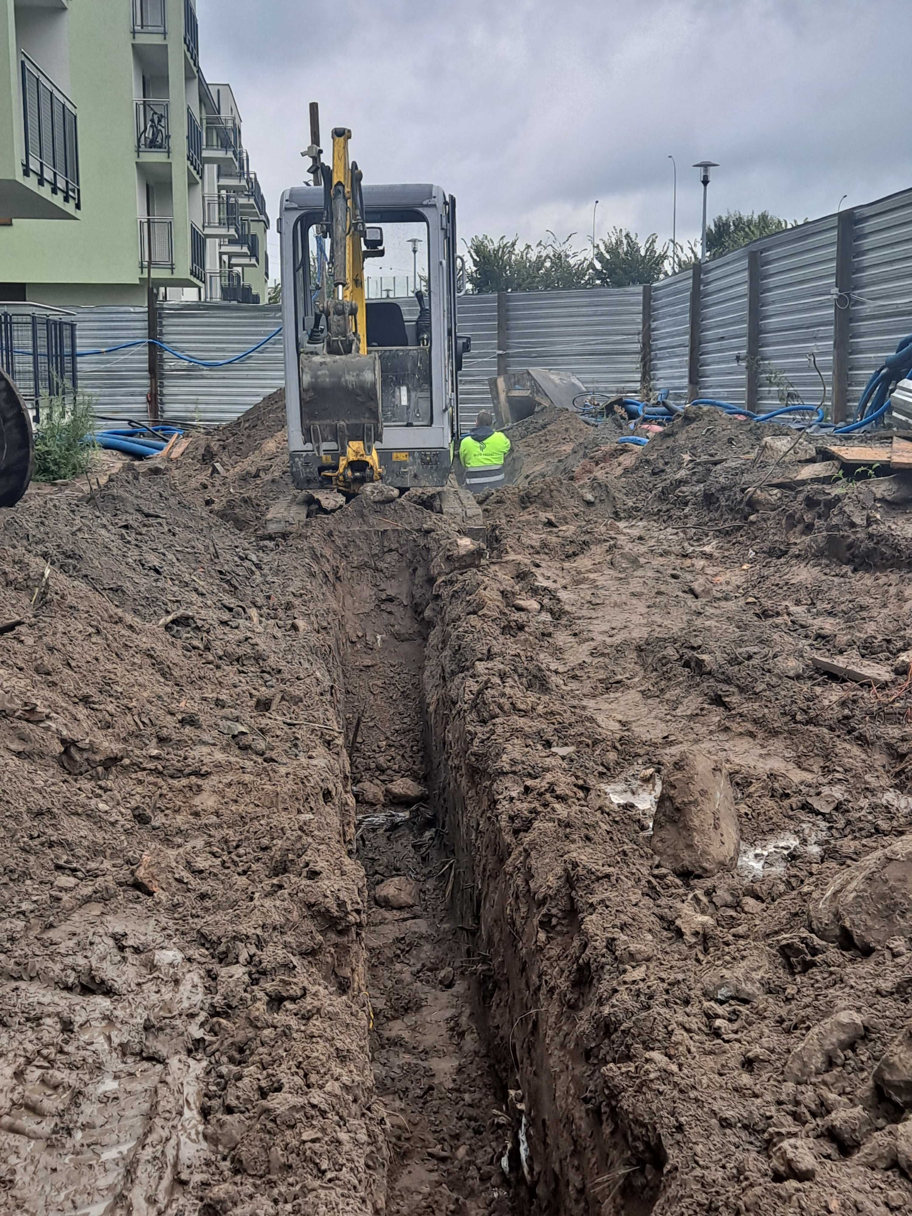 Usługi minikoparką, wynajem minikoparki, prace ziemne, wywrotka 3,5 t