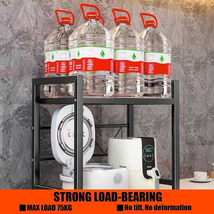 Regał kuchenny, metalowy, składany, nad mikrofalówkę, stołowy O40