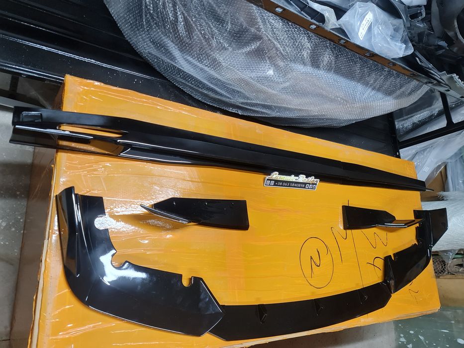 Обвес губа юбка накладка для BMW X5М F95 G05 лезвия на пороги спойлер