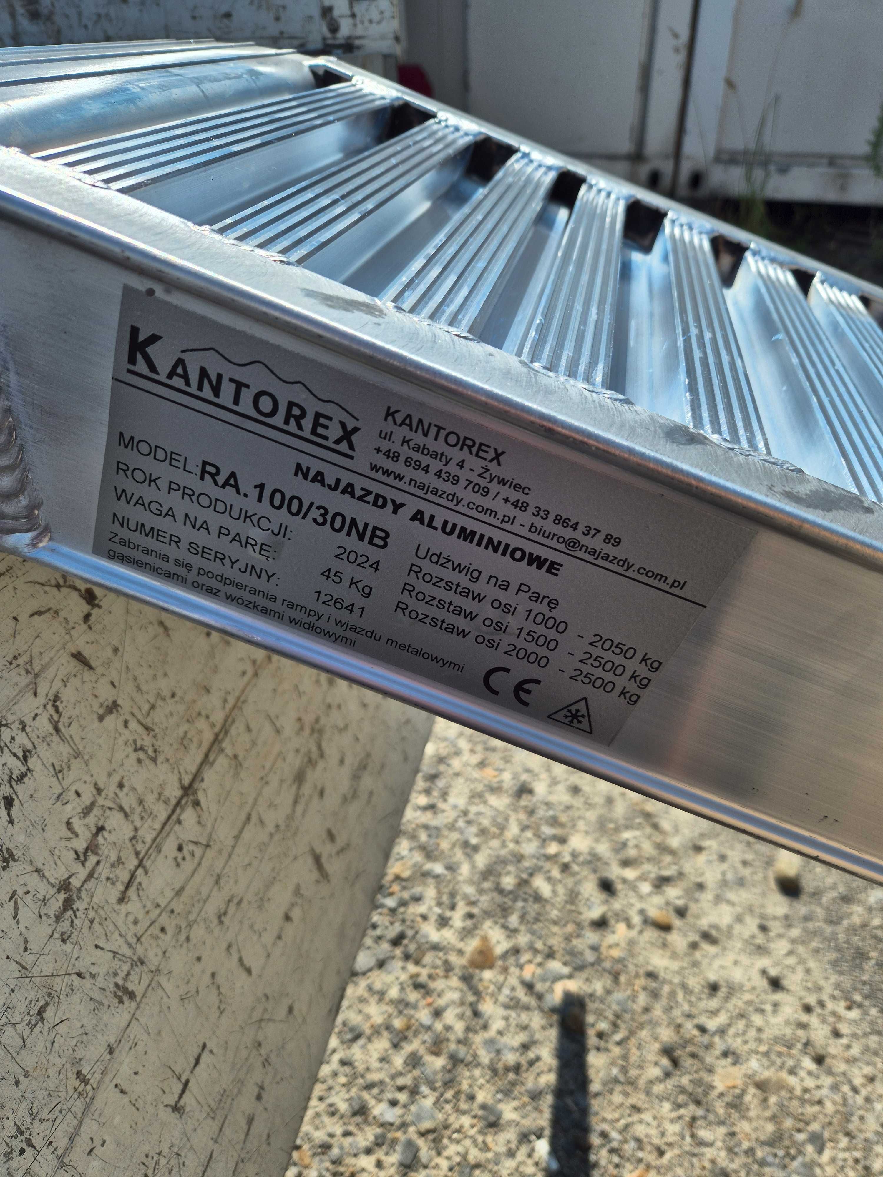 Najazdy rampy aluminiowe 3m/2,5T - Komplet, gwarancja, tania dostawa