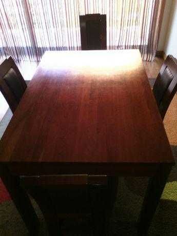 mesa jantar em cerejeira com cadeiras