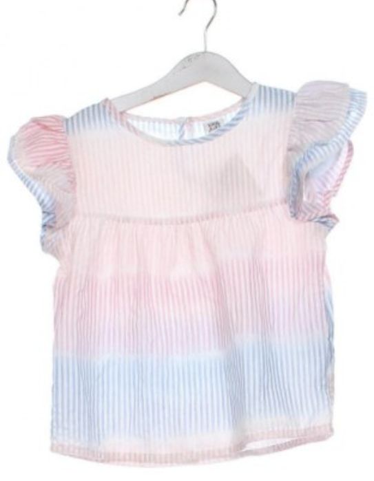Jaskrawo prążkowana koszulka dla dziewczynki  110