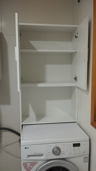 Móvel lavandaria para máquina roupa