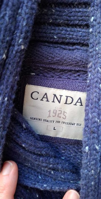 Camisola grossa azul Homem tamanho L