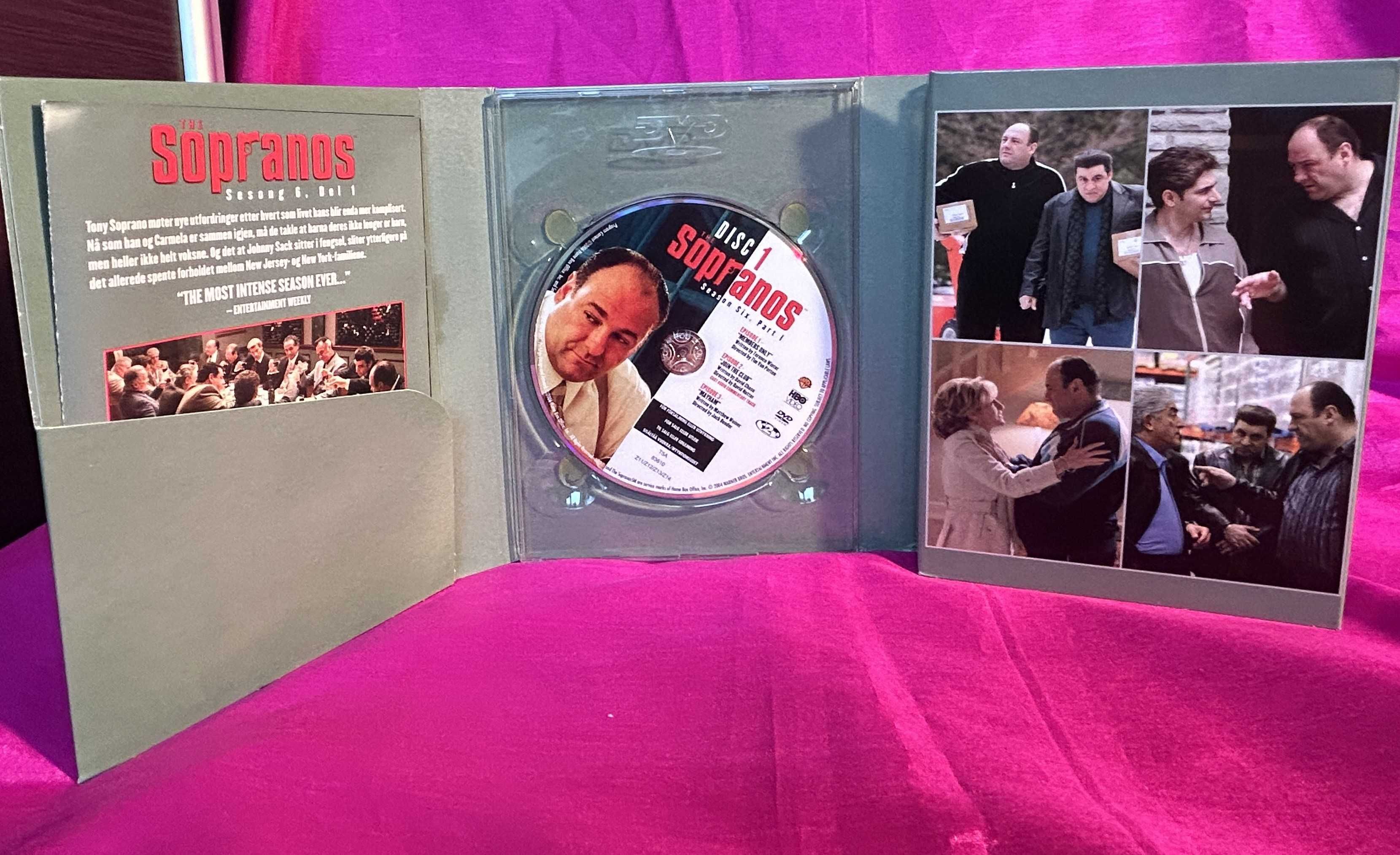 Rodzina Soprano, The Sopranos DVD, etui, album, wkładka , cztery płyty