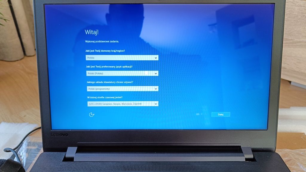Nowy laptop Lenovo