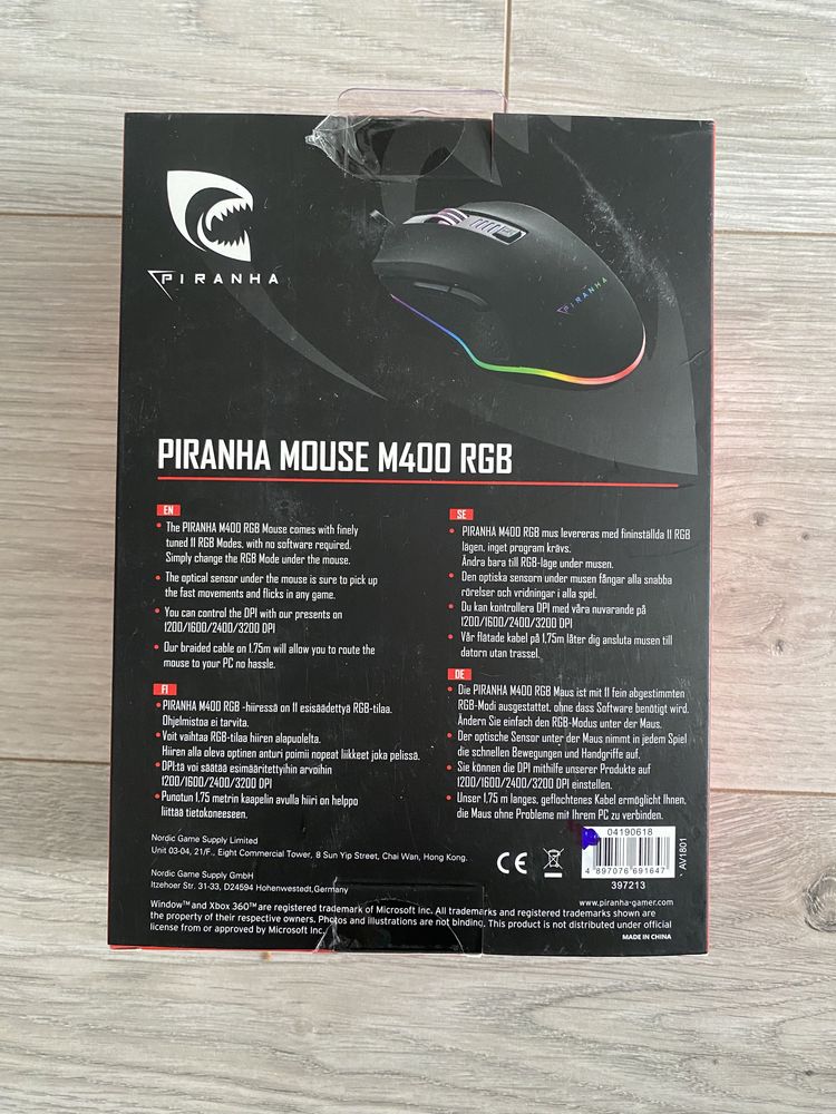 Myszka dla graczy Trust Piranha M400 RGB