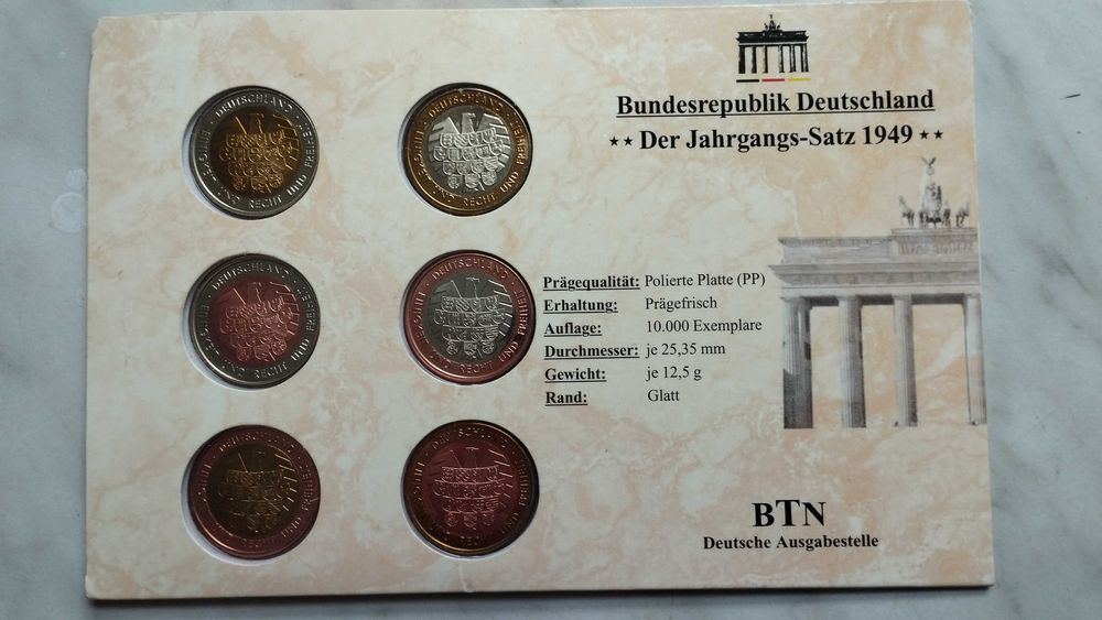 Monety kolekcjonerskie BTN – Niemiecki Urząd Wydający