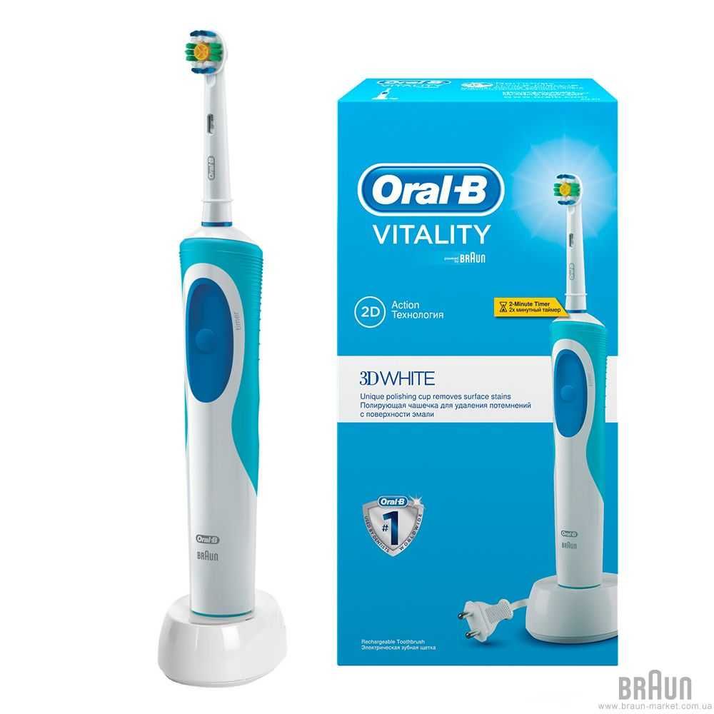 Электрическая зубная щетка Oral-B Braun Vitalityсостояние новойнасадки