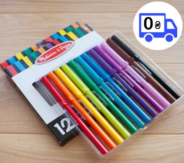 Набор трехгранных фломастеров Melissa&Doug 12 ручка-самоучка тренажер