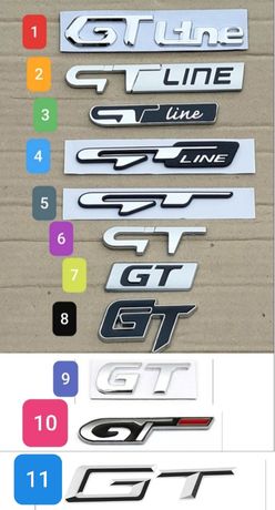 Шильдик GT line Напис GT dCi Renault Емблема Надпись ГТ-лайн КІА БМВ