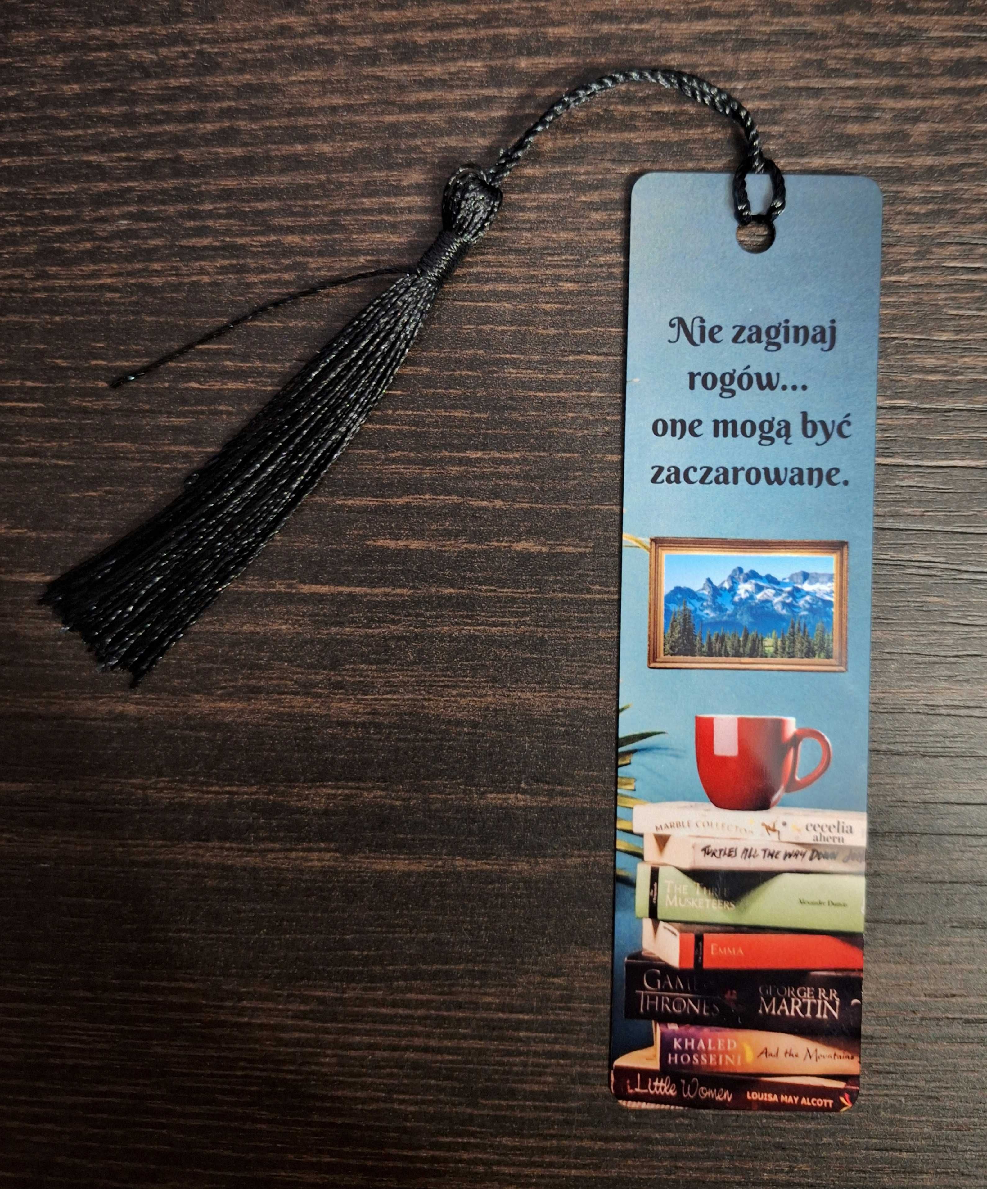 Aluminiowa zakładka do książki z własnym zdjęciem, grafiką, logiem