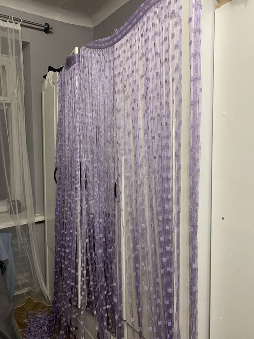 Штора нитки дощик фіолетова, лілова