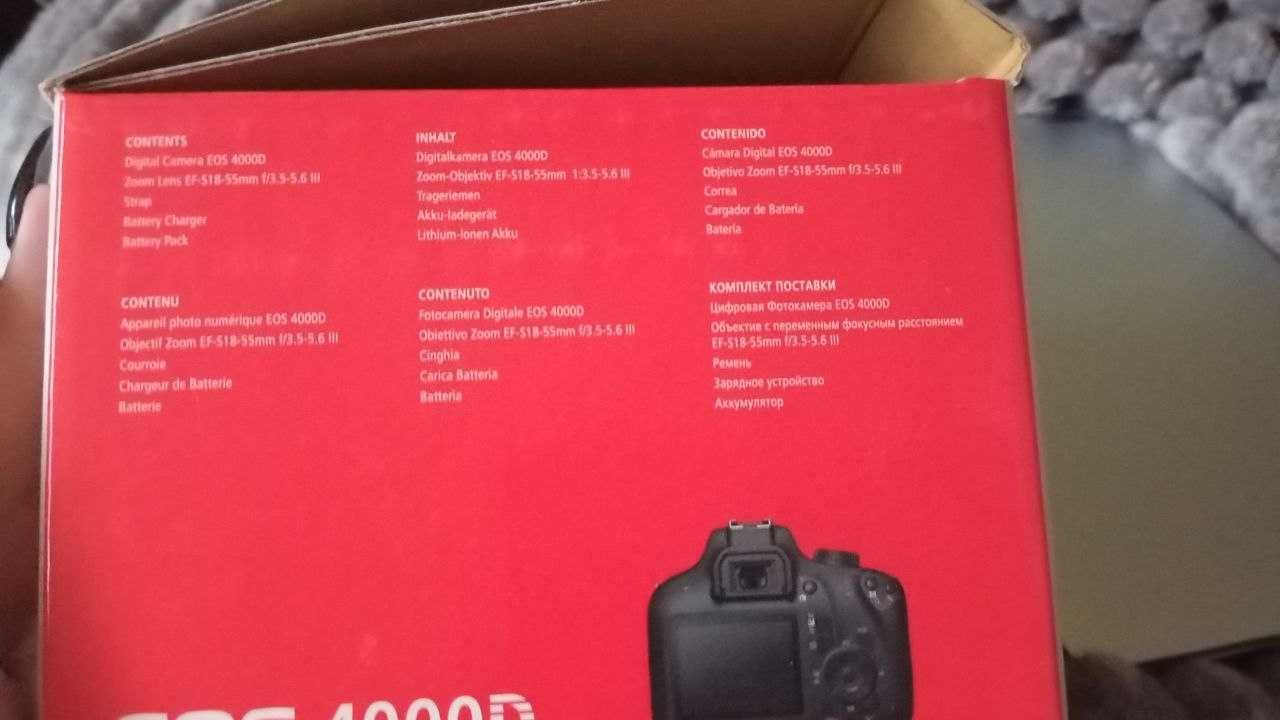 Фотоаппарат Canon EOS 4000D | Со всей комплектацией | Новый | Торг