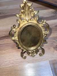 Stare lustro mosiężne miedź/brąz antyki lub ramką na zdjęcia
