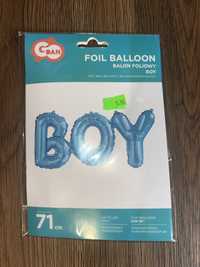 Balon foliowy - Napis ,,BOY" , niebieski, 71 cm