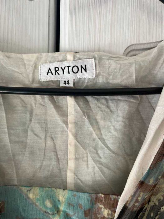 Piękna letnia jedwabna sukienka Aryton 44 XXL 100% jedwab styl boho