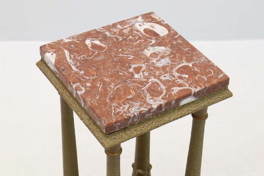 Postument/Stolik pomocniczy w stylu Empire Marmur/Złocne drewnom