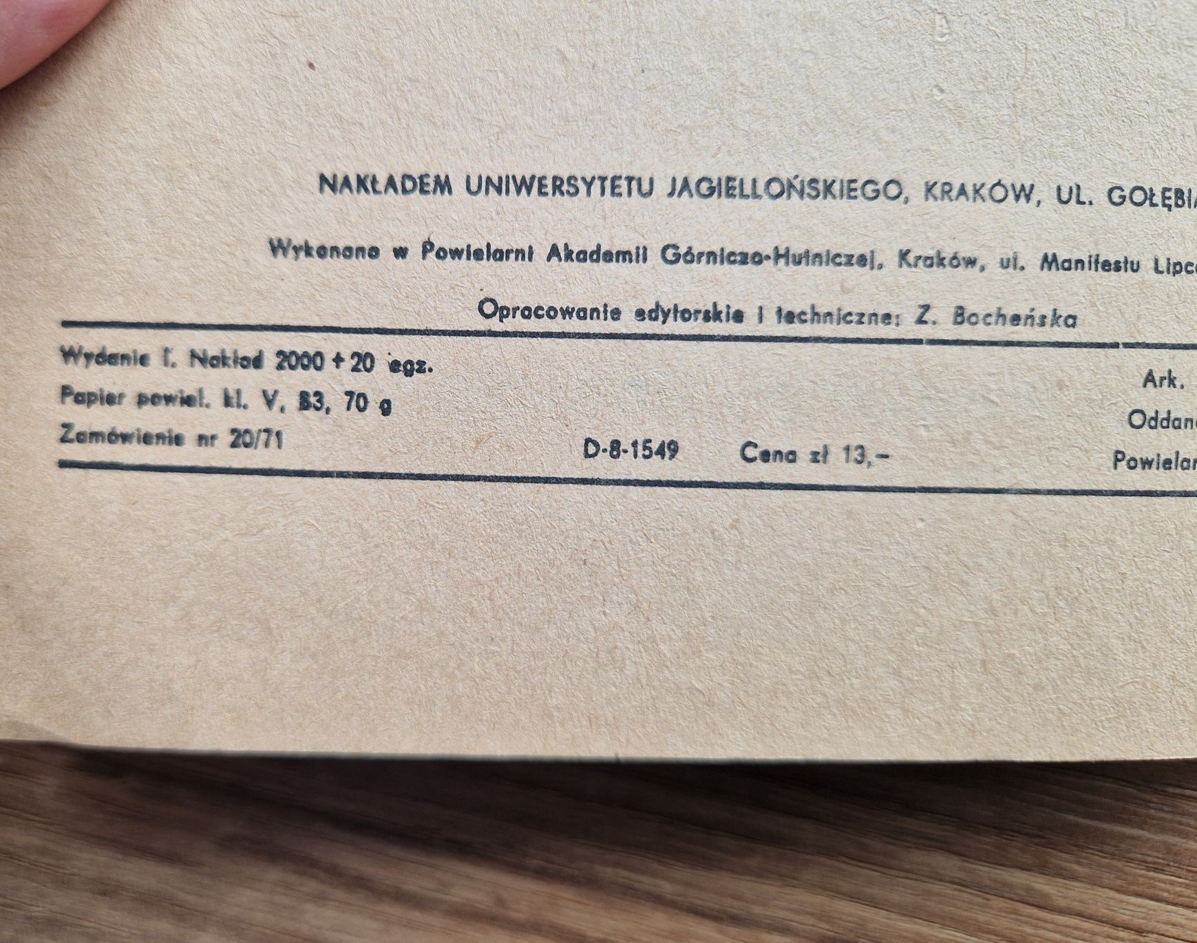 Kryminalistyka cz. I - S. Adamczak, T. Hanausek; skrypt z 1971 UNIKAT!