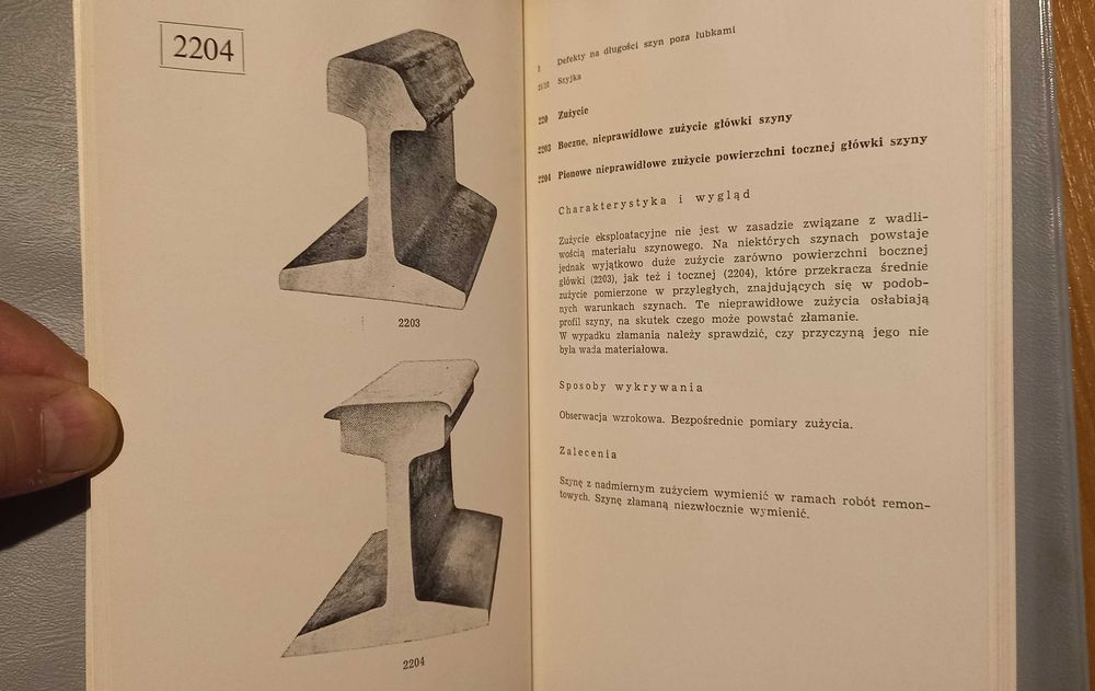 Katalog defektów szyn z 1969 roku