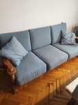 Meble komplet wypoczynkowy Sofa dwa fotele i ława
