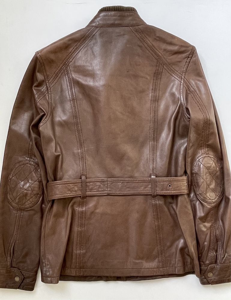 Женская кожаная куртка Tommy Hilfiger, демисезонная кожаная куртка