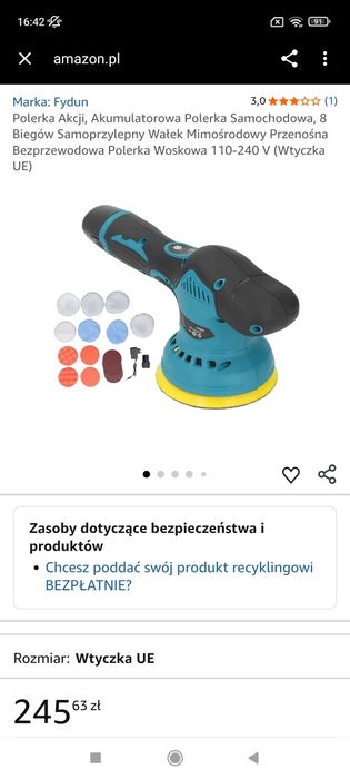 Akumulatorowa Polerka Samochodowa