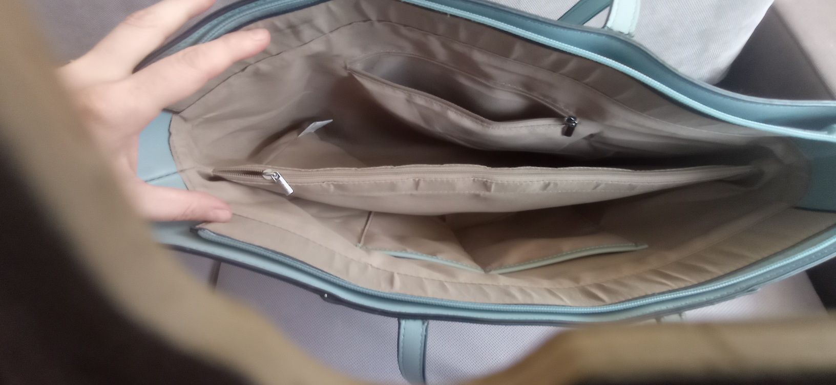 Torba duża shopper marki Briciole błękitna A4