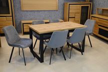 (804) Stół loft rozkładany + 6 krzeseł, nowe dostępne od ręki 3495 zł