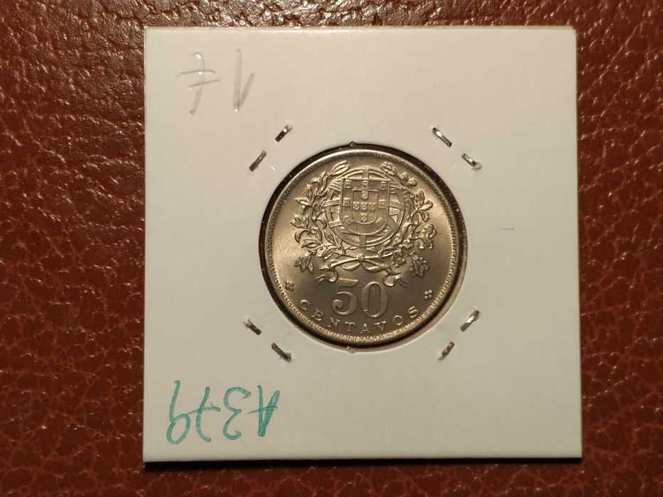 A379 moeda de 50 centavos de 1964 em alpaca - Portugal