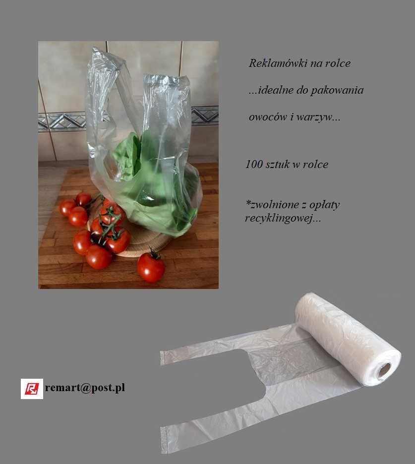 reklamówka na owoce i warzywa rolowana 100 sztuk atest PZH