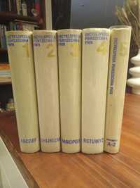 Encyklopedia pwn 5 tomów 1973r. Stan bardzo dobry
