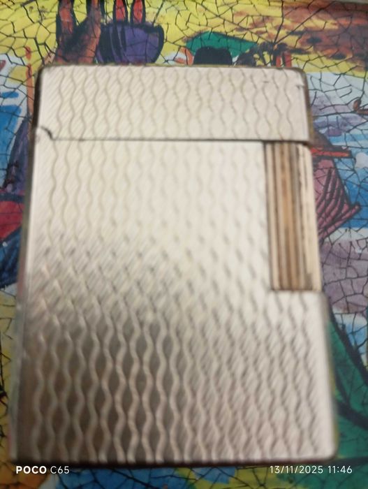 isqueiro j.t duppont banhado a ouro 18k