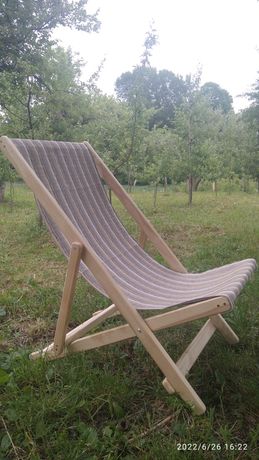 Шезлонг, крісло розкладне деревяне (ясен, дуб, черешня)!