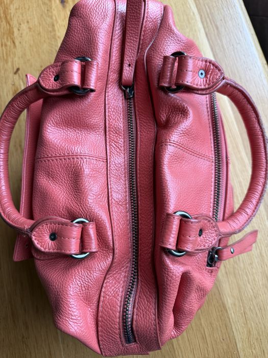 Шкіряна червона сумка