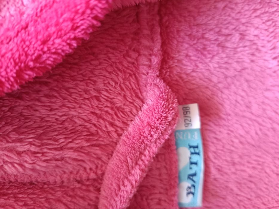 Szlafrok różowy dla dziewczynki