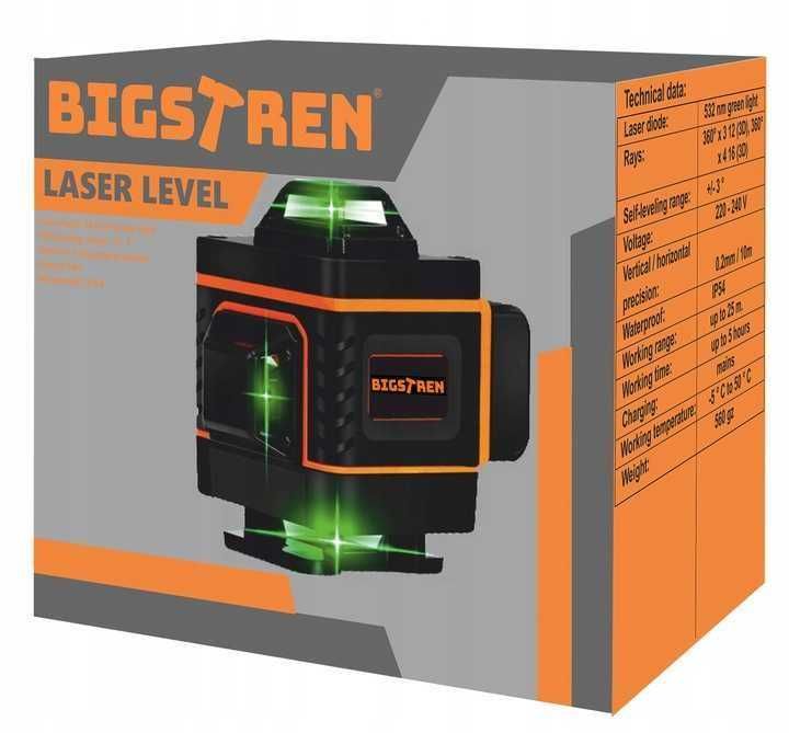 Poziomica Laserowa Płaszczyznowa Laser Krzyżowy 4D | Wysyłka 24