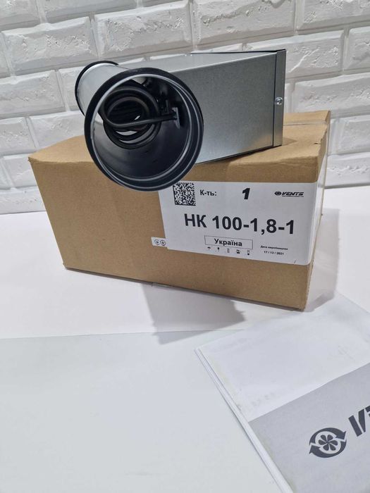 Нагреватель канальный, электрокалорифер Вентс НК 100-1,8