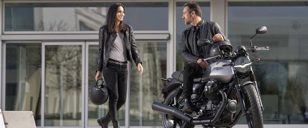 MOTO GUZZI Kurtka Motocyklowa Skórzana Męska TG Black Roz. 58 XL