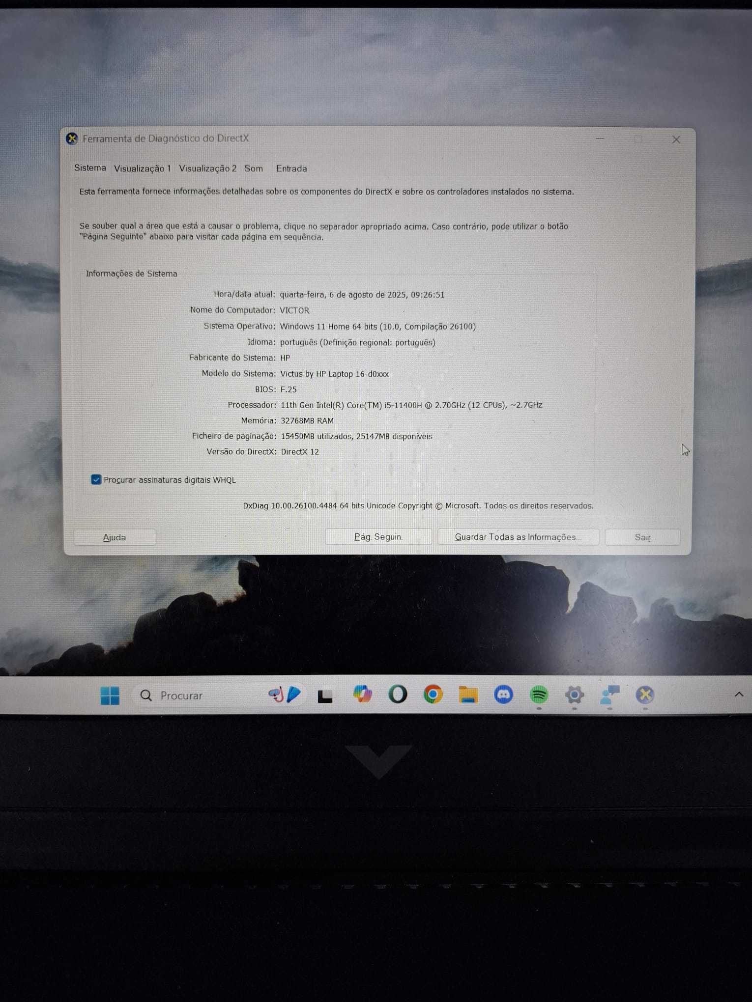 Portátil Victus 32GB RAM - pronto para o Battlefield 6!