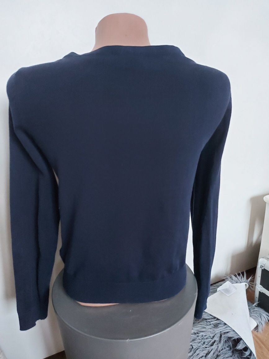 granatowy sweter swetr sweterek xs 34 Basic h&m