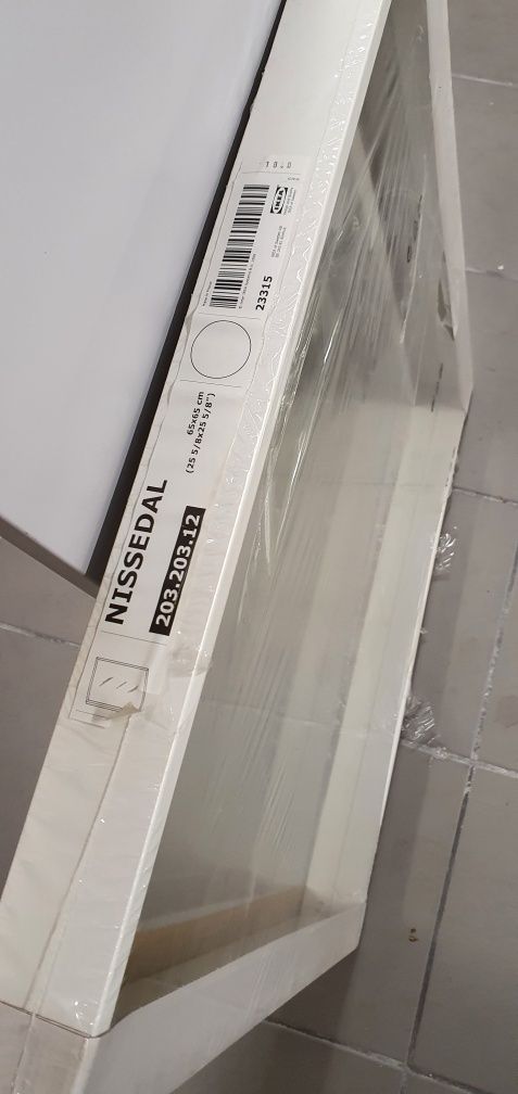 203.203.12 ikea nissedal NOWE lustro 65x65 białe łazienkowe