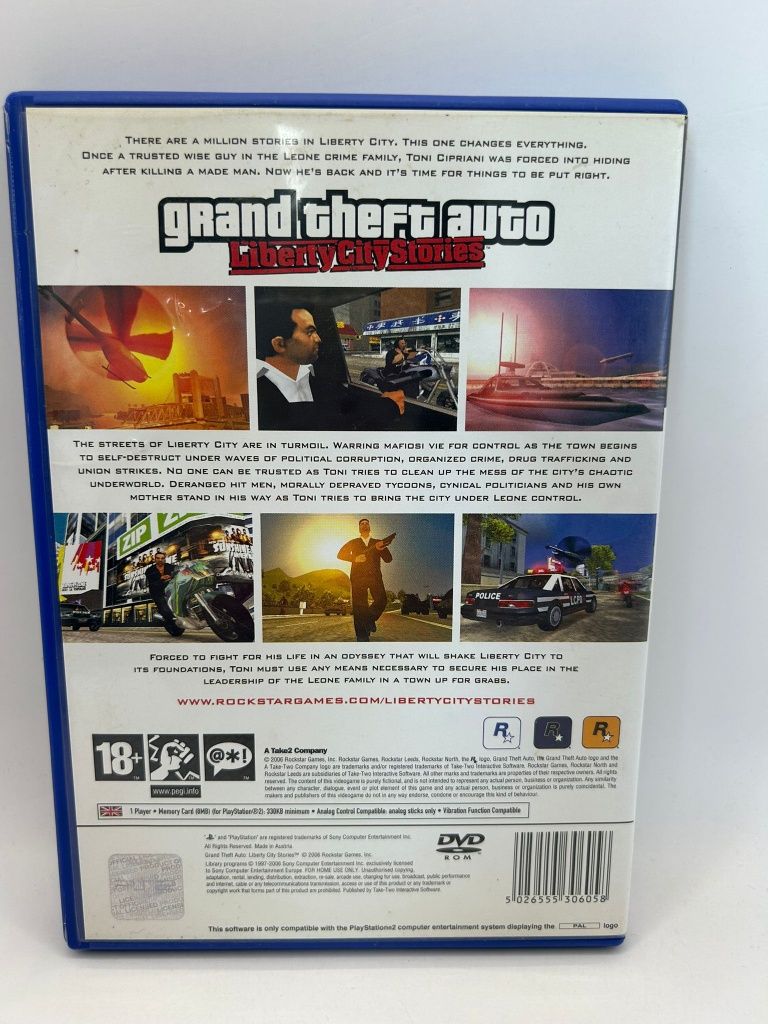 Gta Liberty City Stories Komplet z Mapą Ps2 nr 5887
