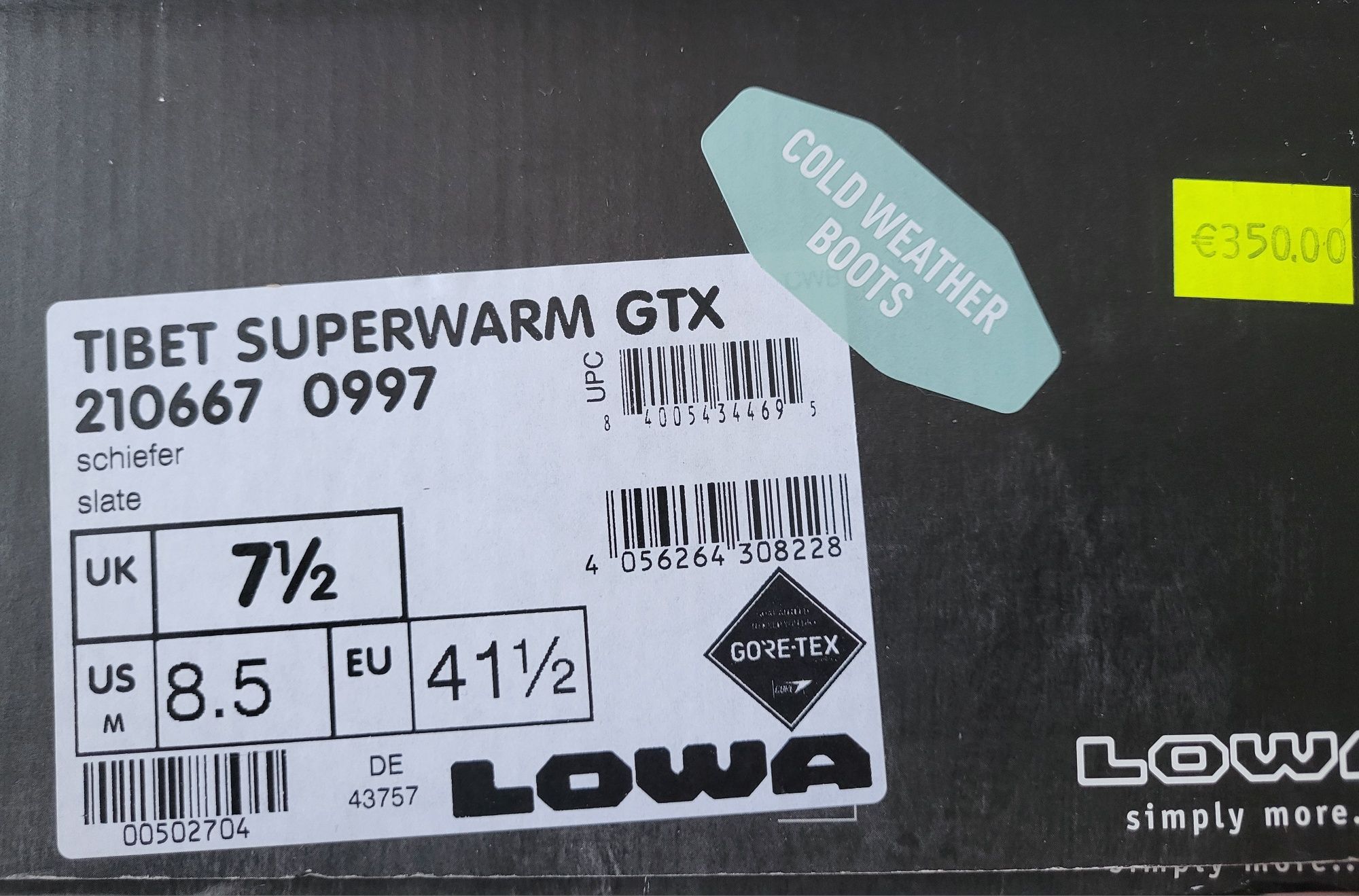 Берці зимові Lоwa Tibet superwarm gtc