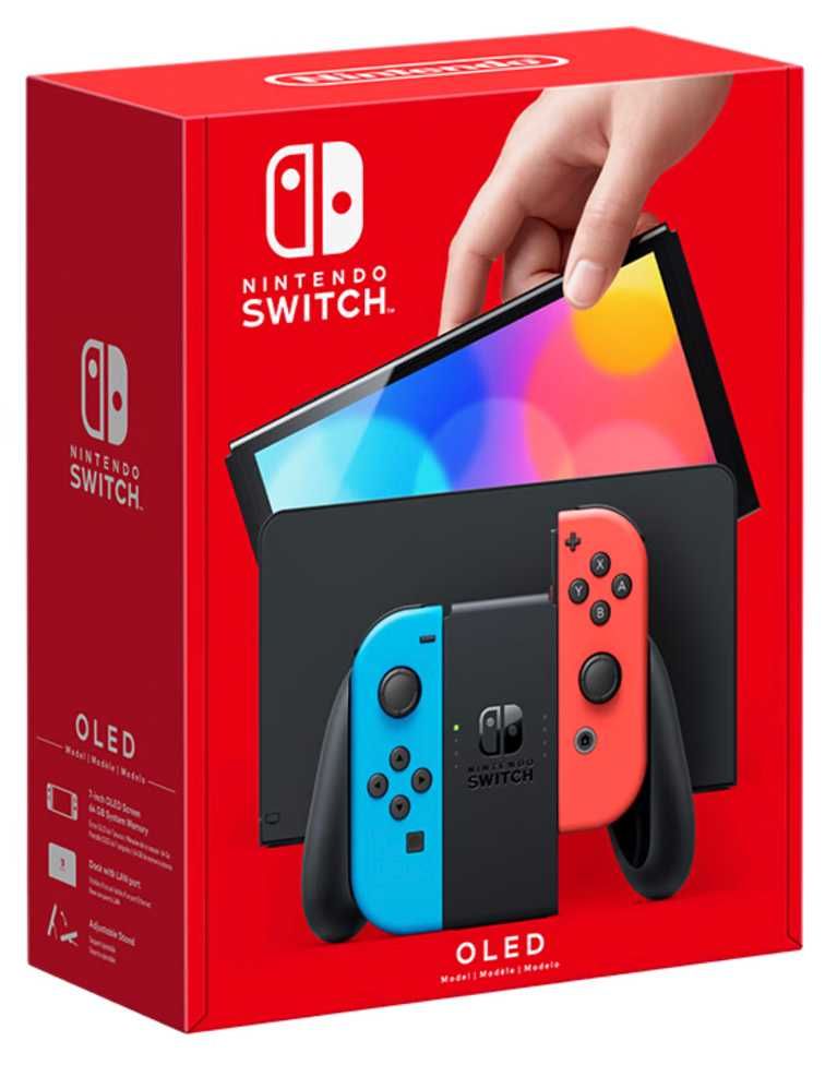 Nintendo Switch OLED (нова)  +фірмова підставка +накладки на стіки