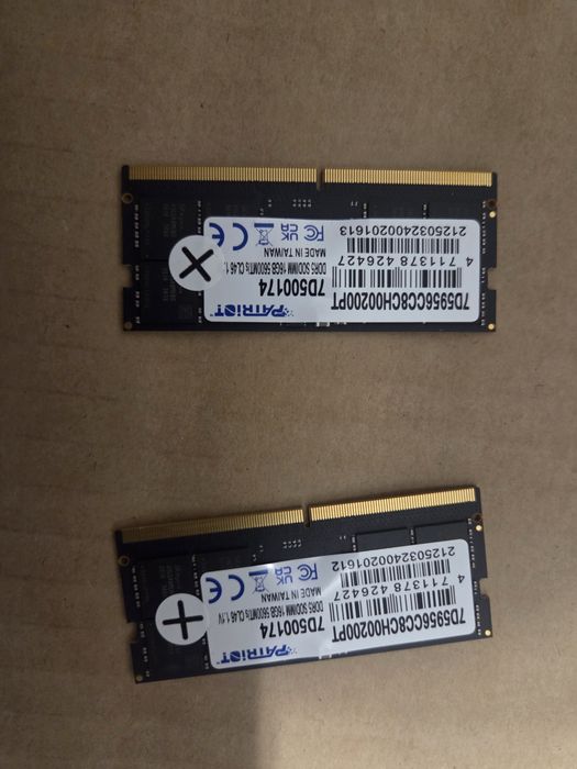 Sprzedam Pamieci Patriot DDR 5  2x16GB (Jak nowe) Do Laptopa